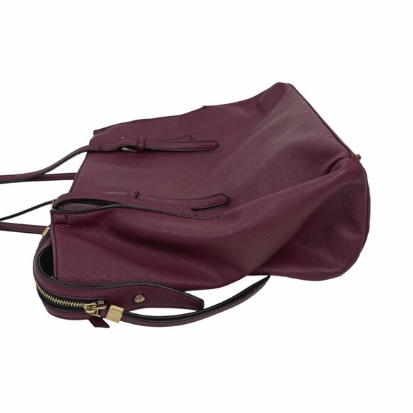 Urban Expressions Large Classic Work Tote/Shoulder Bag Maroon Women’s - Picture 2 of 10